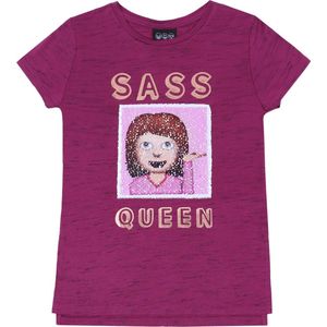 Paars gemêleerde blouse