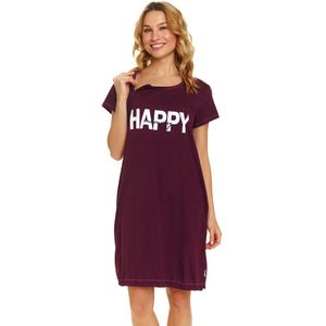 Doctor Nap Katoenen Nachthemd Borstvoeding Zwangerschap Nachtkleding Burgundy TCB.9504 36 / S