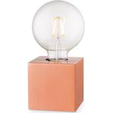 Home Sweet Home - Klassieke tafellamp Dry Vierkant - Koper - 8,5/8,5/8,5cm - bedlampje - geschikt voor E27 LED lichtbron - gemaakt van Metaal