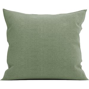 Heckett & Lane Franela flanel kussensloop groen - 80x80 - premium kwaliteit - donsachtig laagje