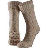Apollo Huissokken Met Antislip Beige Dames Heren - Maat 35-38