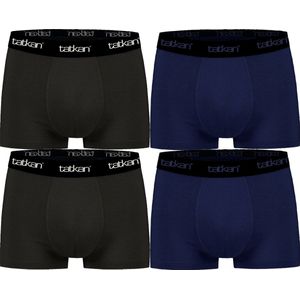 Tatkan - Boxershort Heren - Underwear Heren Boxershorts - Modal Heren Ondergoed - Modal Boxershorts voor Mannen - Boxershort Heren -Heren Onderbroeken - Normale pijp - Maat XL - 4 Pack - 2 Zwart, 2 MarineBlauw