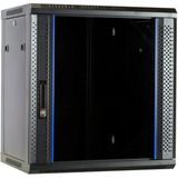 DSIT 12U wandkast ongemonteerd met glazen deur 600x450x635mm (BxDxH) - serverbehuizing - serverrack - serverkast