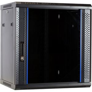 DSIT 12U ongemonteerde wandkast / serverbehuizing met glazen deur 600x450x635mm (BxDxH)