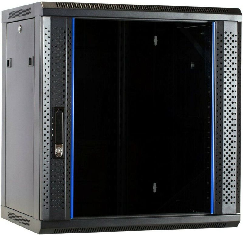 DSIT 12U wandkast ongemonteerd met glazen deur 600x450x635mm (BxDxH) - serverbehuizing - serverrack - serverkast