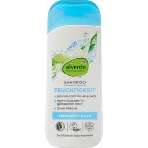 Alverde Naturkosmetik Shampoo Vochtigheid | 1x 200 ml - Bio-Aloë Vera & Hyaluron - Voor droog haar - Siliconenvrij - Vegan Haarshampoo