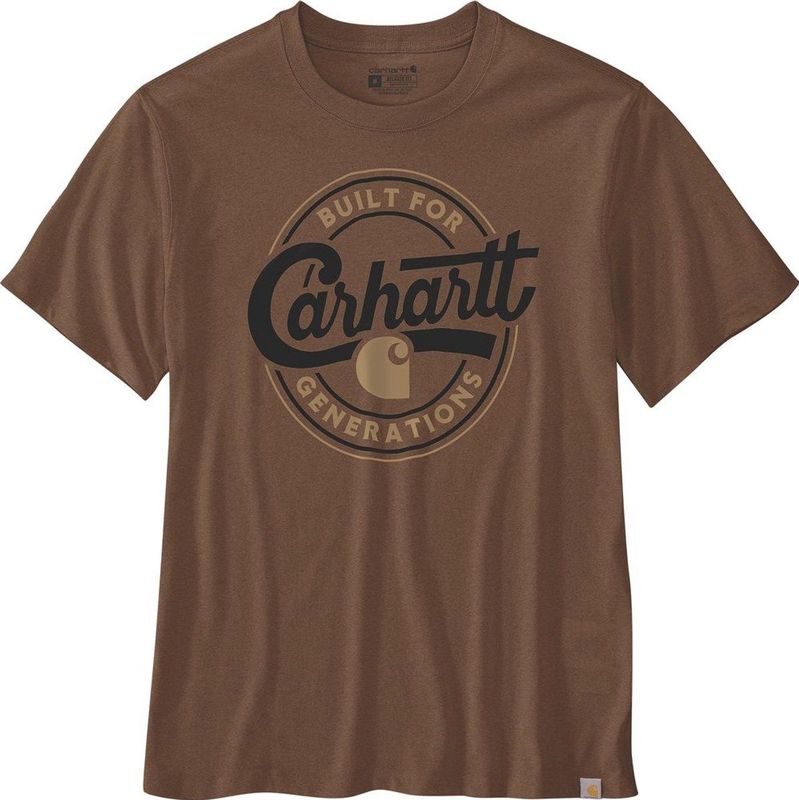 Carhartt - Script Graphic - T-shirt - Rood - Relaced Fit - 170 gsm