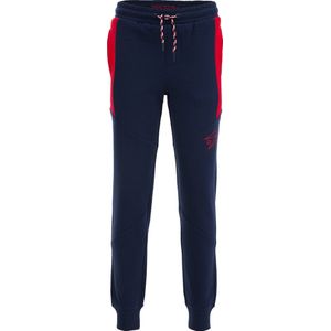 WE Fashion Slim Fit Joggingbroek Donkerblauw/Rood