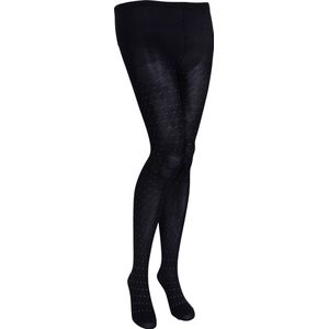 Modieuze, Zwarte Panty met Gouden Stippen S/M