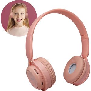 Relave Koptelefoon Kinderen Bluetooth - Kinder Koptelefoon / Hoofdtelefoon Draadloos Over Ear - Roze