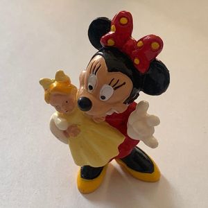 Disney, Minnie Mouse met baby / pop (+/-7cm), merk : Bullyland.