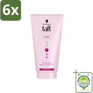 Taft - Styling Balm Curl - Hold 3 - Gedefinieerde krullen - 150 ml - Voordeelverpakking - 6 stuks - Krullen styling - Krullen balm
