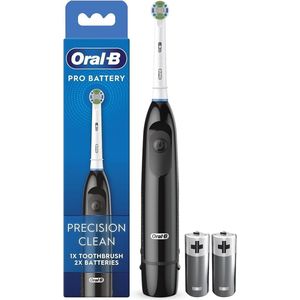 Batterij Tandenborstel met Precisie Clean Kop - Effectieve Plaqueverwijdering, Zwart