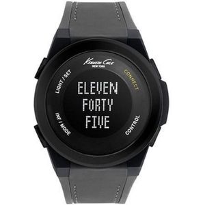 Kenneth Cole New York unisex horloge smartwatch siliconen 10022806 BLACK GREY