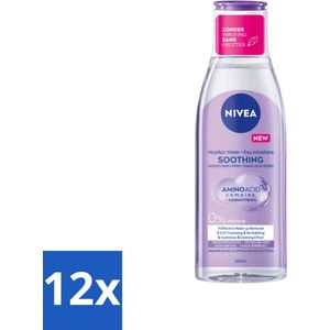 NIVEA - Micellair Water - Gevoelige Huid - Anti-Restant - Verwijdert Waterbestendige Make-up - 200 ml - Voordeelverpakking - 12 stuks