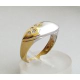 Christian geel- en wit gouden ring met diamant