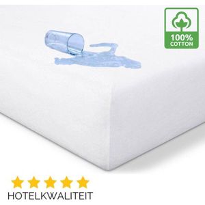 Droomtextiel Matrasbeschermer 160x220 cm - 100% Katoen - Waterdicht - Anti Bacterieel - Incontinentie Molton - Hoogwaardige Kwaliteit