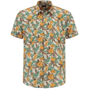 overhemd strijkvrij - Katoen - Groen - Maat M/M