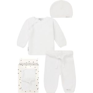 Noppies - Geschenkverpakking met kledingset - Wit - 3delig - Broek Grover - trui Pino - Muts Rosita - Maat 62