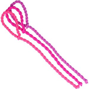 Haarsoires Haarelastieken basic - Hair Tie koord - Roze paars - Set van 3 - Eenvoudige Haar Elastieken voor Dagelijks Gebruik