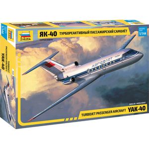 1:144 Zvezda 7030 Turbojet Passenger Aircraft Yak-40 Plastic Modelbouwpakket