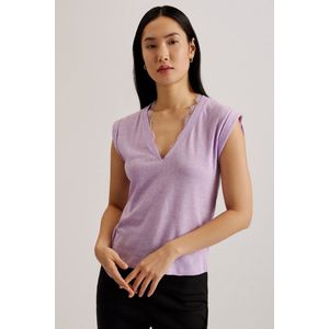 Ted Baker - Lilac V-hals - Vest / t-shirt - Paars - Maat S