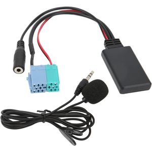 Bluetooth-adapter voor auto met draadloze verbinding, audiokabel en microfoon, geschikt voor Mini-ISO-poort voor eenvoudig handsfree bellen en muziekstreaming