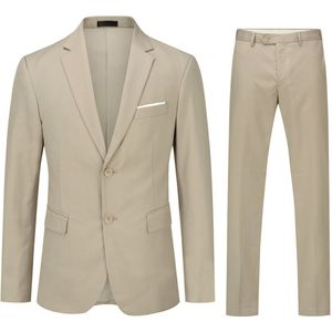 Allthemen Heren 2-Piece Slim Fit Pak - Tweeknoops zakelijk Pak - M