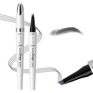 Fijn wenkbrauwpotlood,Wenkbrauwpotlood met 4 micro vorkpunten,duurzaam waterdicht