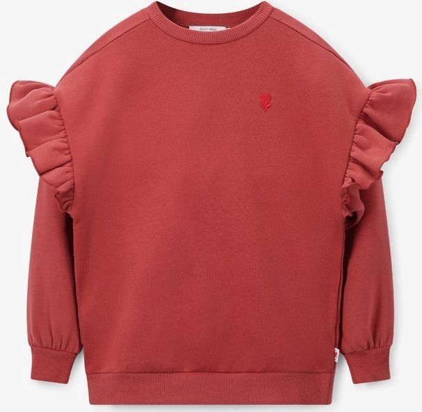 Sissy-Boy - Oversized Sweater - Rood - Met Ruffles