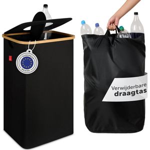 Blumtal - Afvalscheiding - Recycle afvalbak - 100L - Statiegeld container - Lege Flessen - Zwart
