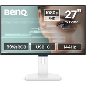 BenQ GW2790TC EyeCare monitor 27 inch - IPS 1080p beeldscherm - FHD - Eye-Care - 144Hz verversingssnelheid - 1 x USB-C - 1 x HDMI - 1 x Display Port - 5 ms - Ergo Design - In hoogte verstelbaar - Native contrast 1500:1