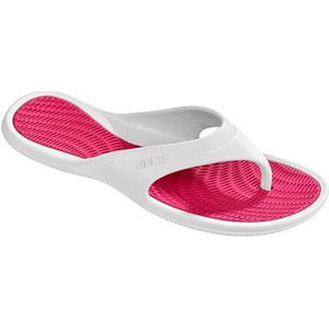 BECO dames teenslippers - wit/roze - maat 36