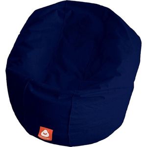 Whoober ronde zitzak Ibiza L outdoor marine blauw - Wasbaar - Voor binnen en buiten