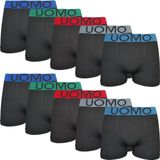 Uomo Heren Boxershorts 10-Pakc - Naadloos - Duurzame Materialen - Fijne pasvorm - Snel Drogend - Maat XL/2XL - Zwart