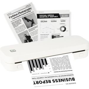 Impressora Térmica - Portable Printer A4 - Draadloos - 304 DPI - Wit
