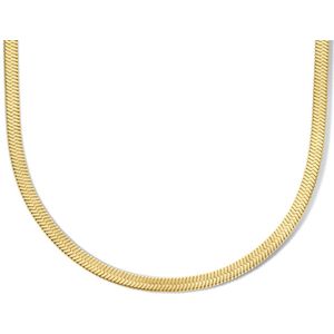 Glams ketting slang plat 4,2 mm 42 + 4 cm ion plating - Staal