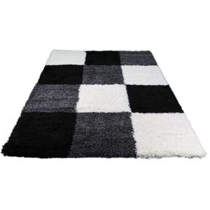 Vloerkleed Shaggy Plus 910 Grey Black 120x170 cm