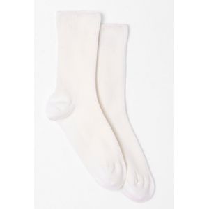 Damart - Set van 2 paar ribgebreide sokken van biologisch katoen* - Dames - Wit - 36/38