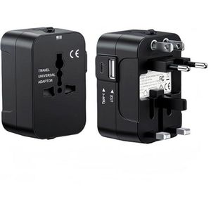Reisstekker - Wereldwijd Gebruik - Universele Adapter voor Internationaal Reizen - Compact en Betrouwbaar - Voor Stopcontacten in Meer dan 150 Landen - Veilige en Slimme Reisoplossing