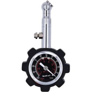 Bandenspanningsmeter instelbaar, digitaal met slang, draagbaar (zwart) - 1 stuk