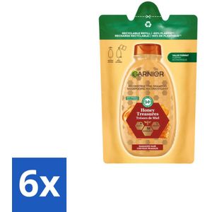 Garnier - Loving Blends - Shampoo Refill - Honing Goud - Beschadigd & Breekbaar Haar - 250 ml - Voordeelverpakking - 6 stuks