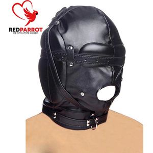 SM masker PREMIUM Black | BDSM | Zeer luxe uitvoering | Erg hoge kwaliteitsleer | Extreme SM | Sex masker | Verstelbaar | Inclusief gag bal