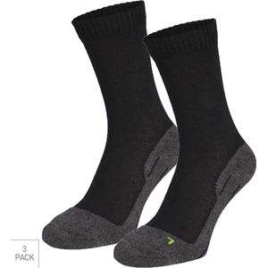 Bamboe Wandelsokken Xp 3-Pack - Zwart - Maat 46-47 - Ervaar De Buitenlucht Met Deze Anti-Blaar Bamboe Wandelsokken - Dames / Heren