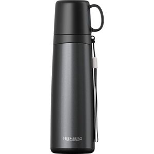 Thermoskan roestvrij staal 500ml, voor koffie of thee. Dubbelwandige thermosfles, lekvrij, incl. drinkbeker