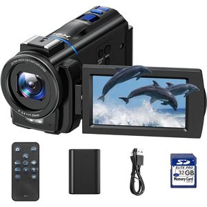 DailySupplies® Vlog Camera voor Beginners - Videocamera voor Kinderen en Volwassenen - Handycam - 4K Kwaliteit