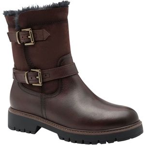 Tamaris - Winter Mocca - Leren Enkellaarsjes - Bruin - Gesp en Rits