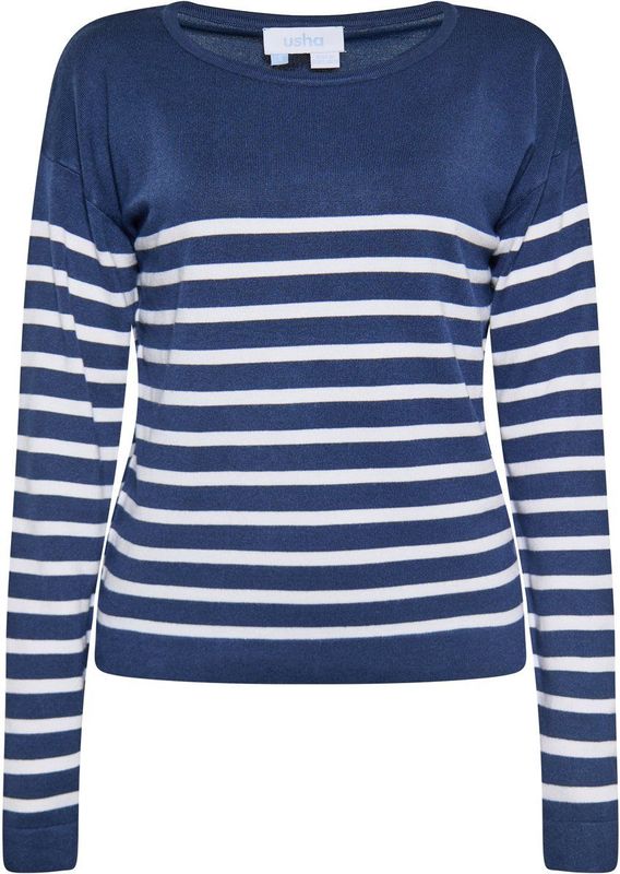 usha - Pullover - Gestreept - Ronde Hals - Lange Mouwen