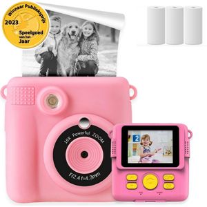 Digitale Instant Kindercamera Montessori speelgoed 10-in-1 Interactieve Speelgoed Camera - Educatief speelgoed met Smartgames - Kinderspeelgoed 4 Jaar tot 10 Jaar. Fototoestel voor Kinderen – Roze