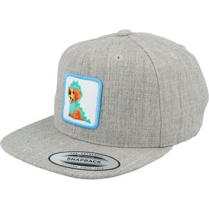 Hatstore- Kids Dog With Dino Costume Heather Grey Snapback - Kiddo Cap Cap